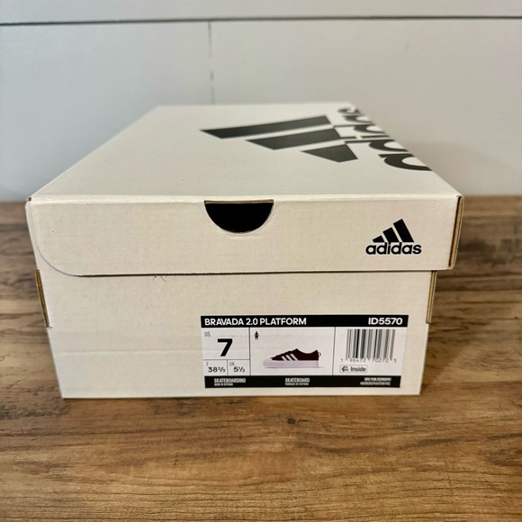 ADIDAS BRAVADA 2.0 PLATFORM SHOES Sz 7 - Picture 6 of 7